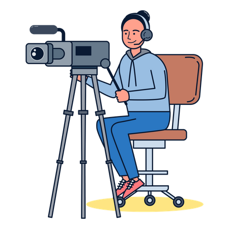 Professioneller Videofilmer  Illustration