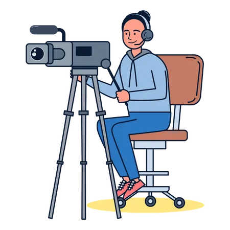 Professioneller Videofilmer  Illustration