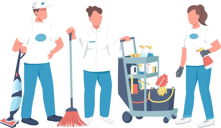 Professionelles Housekeeping-Personal  Illustration