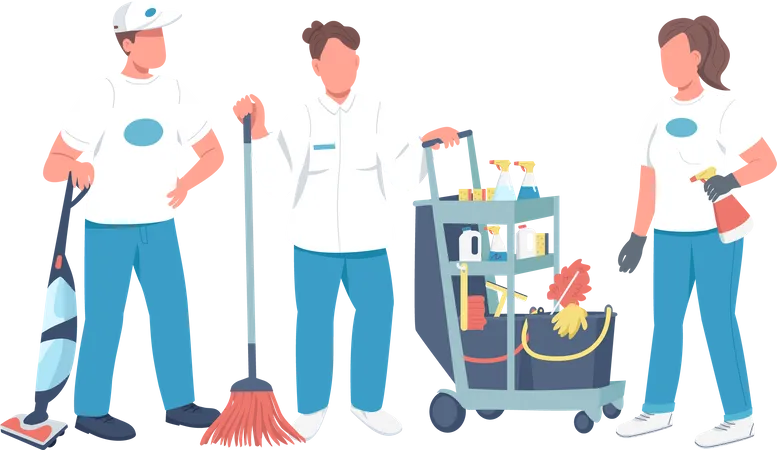 Professionelles Housekeeping-Personal  Illustration