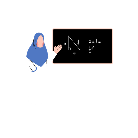 Professor de matemática  Ilustração