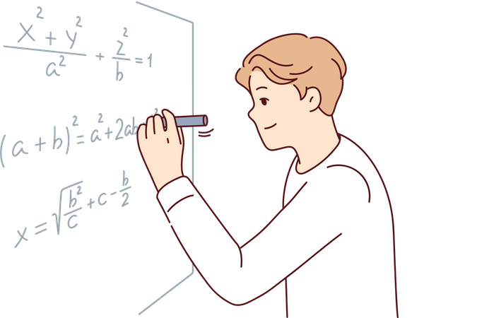 Professor de matemática  Ilustração