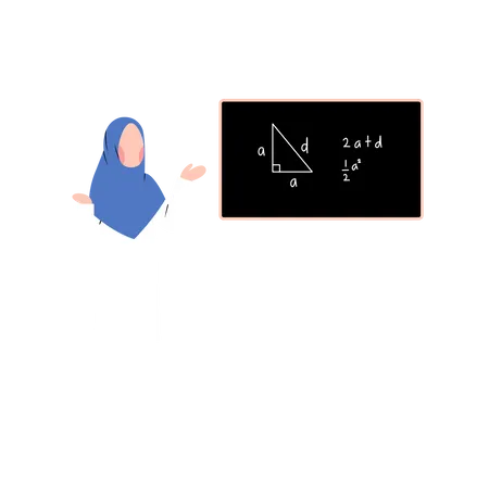 Professor de matemática árabe  Ilustração