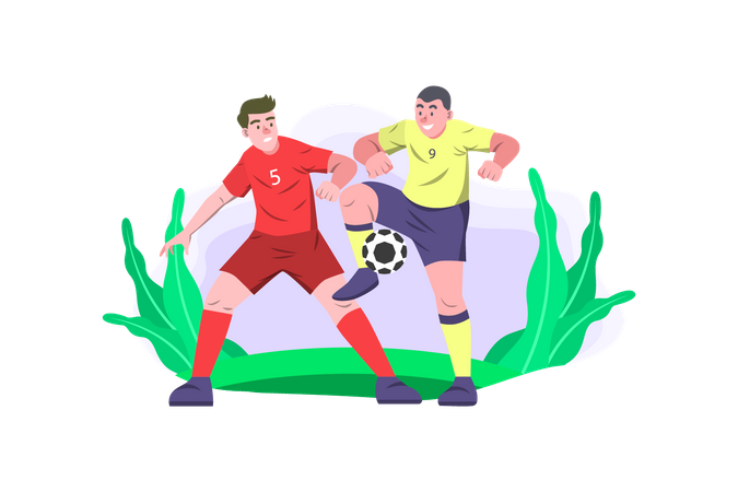 Professioneller Fußballwettbewerb  Illustration