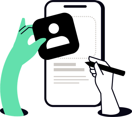 Profil d'utilisateur en ligne  Illustration