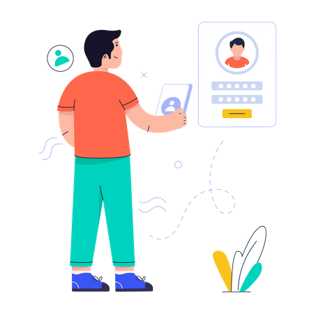 Profile login  Illustration