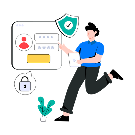 Profile security Illustration
