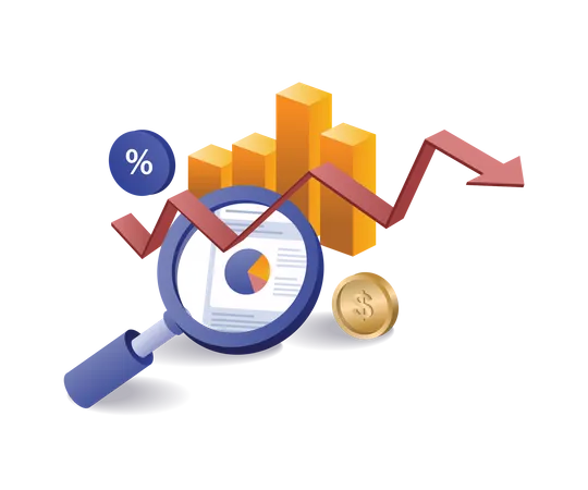 Negócio profissional de análise de SEO  Ilustração