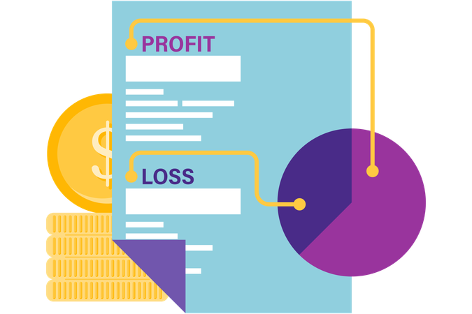 Profit and loss dashboard  Illustration
