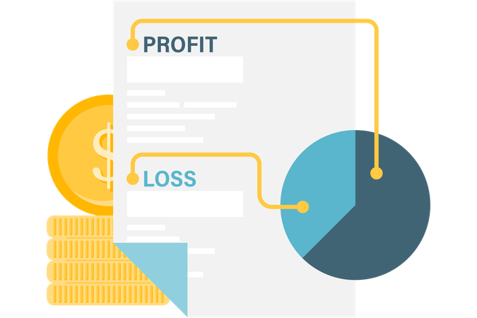 Profit and loss dashboard  Illustration