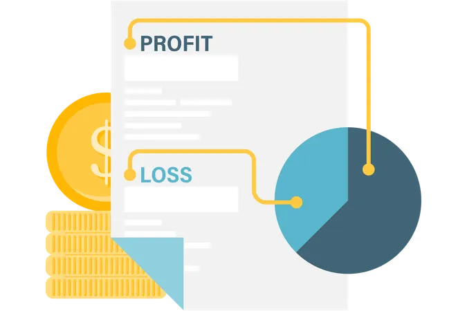 Profit and loss dashboard  Illustration