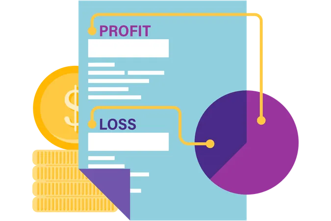 Profit and loss dashboard  Illustration