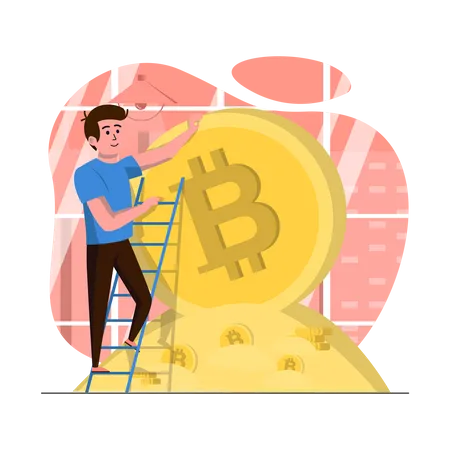 Profit in bitcoin Illustration
