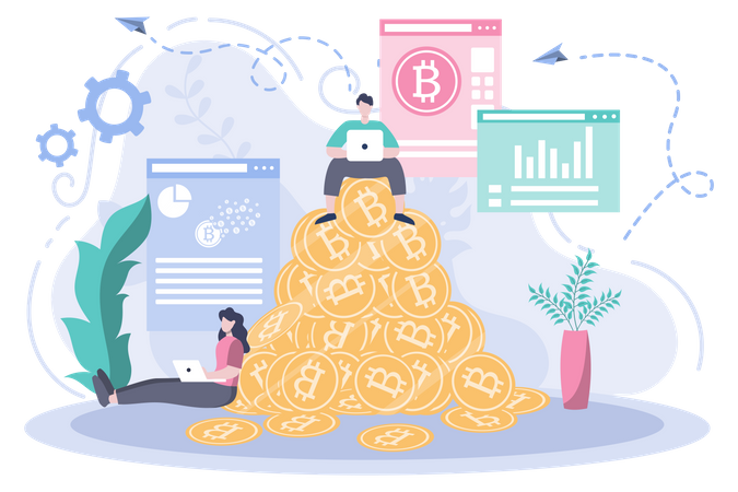 Profit in Bitcoin  Illustration