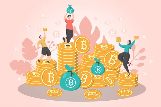 Profitable cryptocurrency investment Illustration