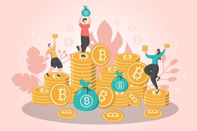 Profitable cryptocurrency investment  Illustration