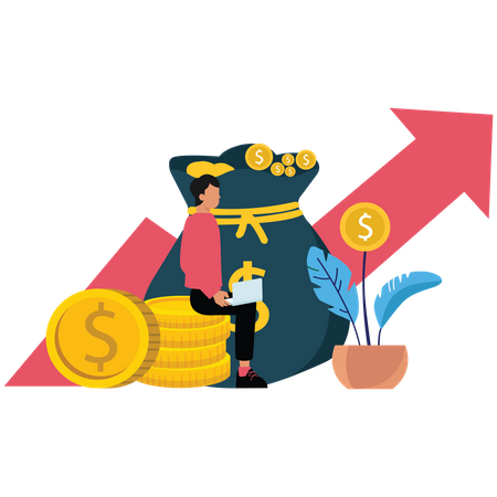 Profitable investment funding  Illustration