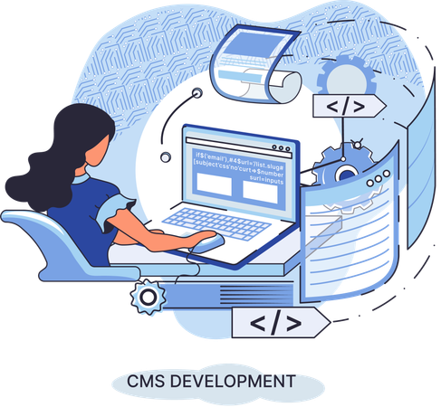 Program development service technology  Illustration