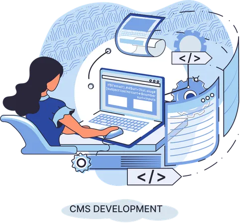 Program development service technology  Illustration