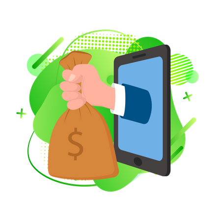 Program for online loans and deposits in bank  イラスト