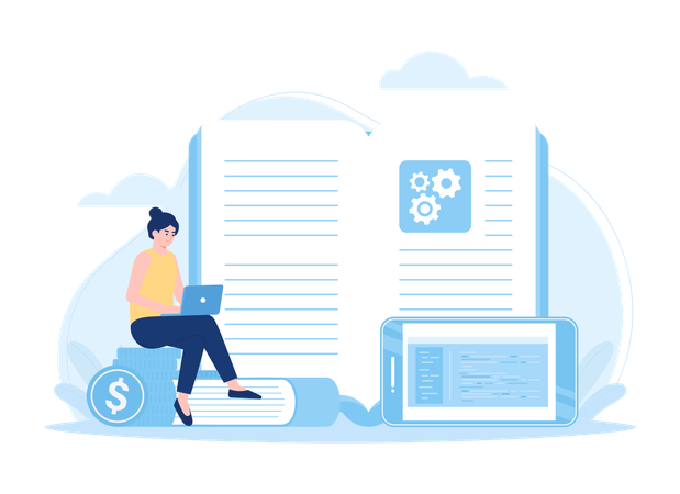 Programa de prueba y escritura de codificación usando el dispositivo  Ilustración