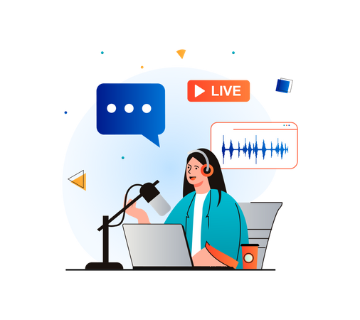 Programa de podcast  Illustration