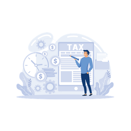 Programa de software de impuestos  Ilustración