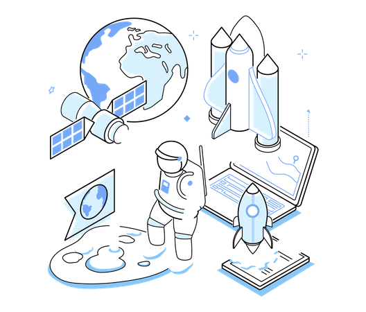 Programa espacial  Ilustração