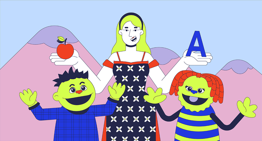 Programa infantil en la televisión  Illustration