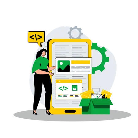 Programação de aplicativos  Ilustração