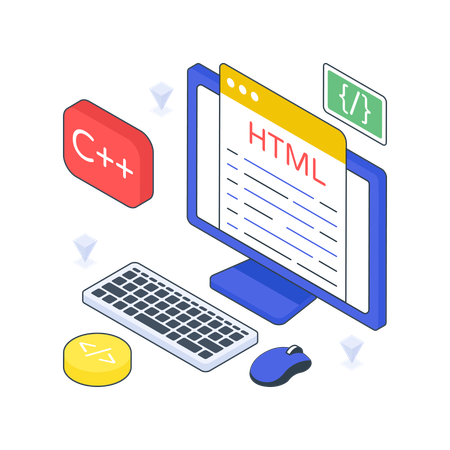 Programação HTML  Ilustração