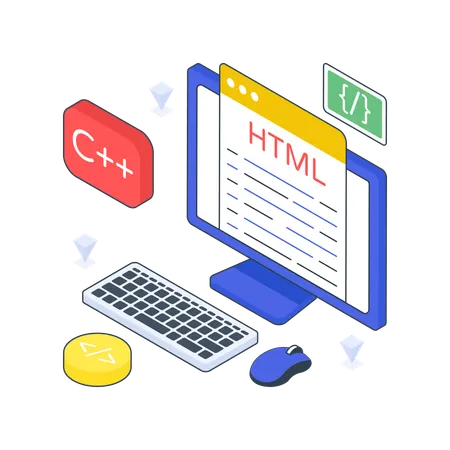 Programação HTML  Ilustração