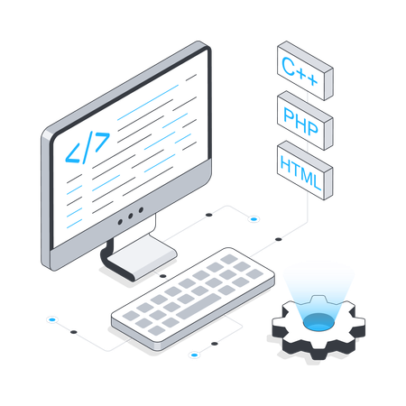 Programación de código  Ilustración