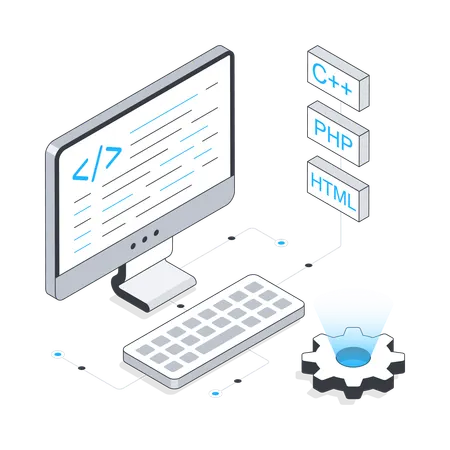 Programación de código  Ilustración