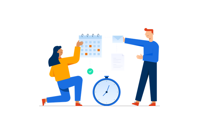 Horario en tiempo real  Ilustración