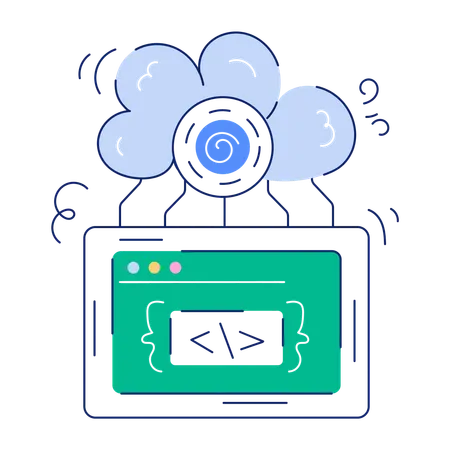 Programmation cloud  Illustration
