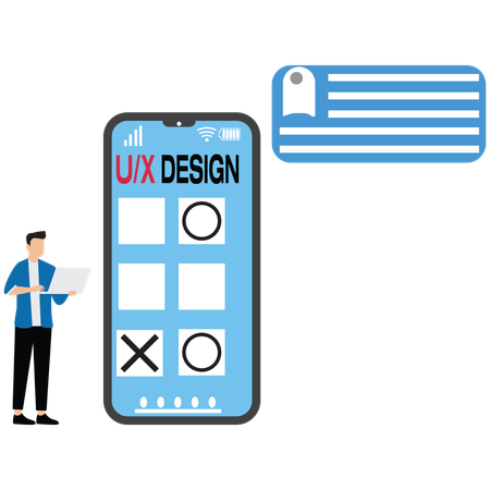 UIデザインに携わるプログラマー兼デザイナー  イラスト