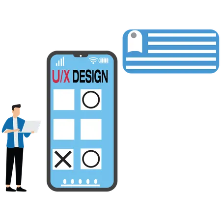 UIデザインに携わるプログラマー兼デザイナー  イラスト