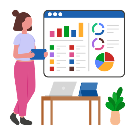 Programmer develops Stat Design  Illustration