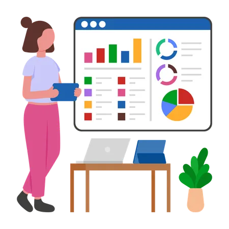 Programmer develops Stat Design  Illustration