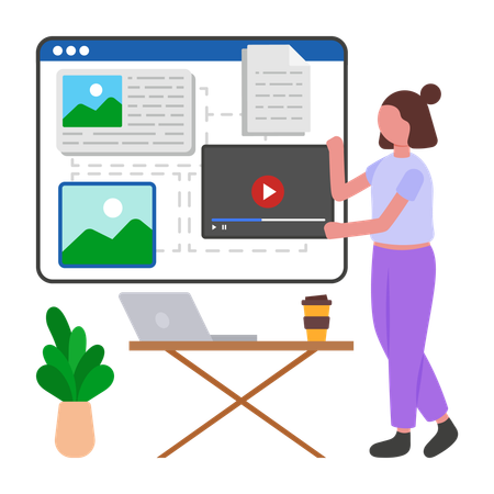 Programmer doing Content Structure  Illustration