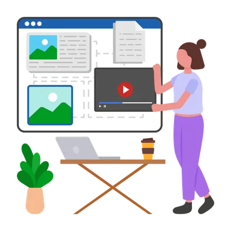Programmer doing Content Structure  Illustration