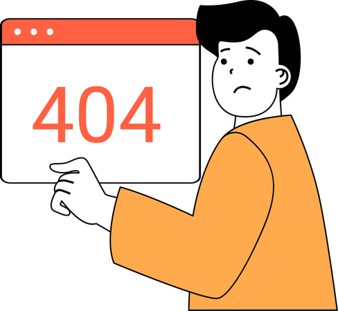 Programmer encounters 404 error  Illustration