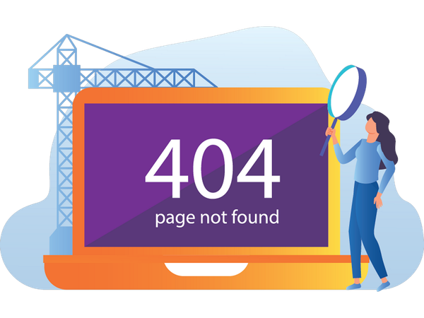 Programmer encounters 404 error  Illustration