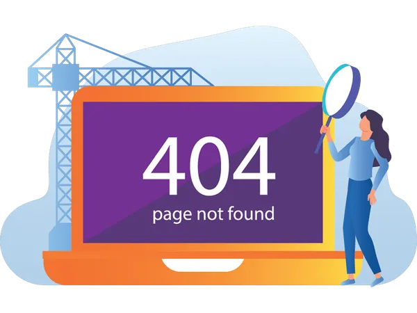 Programmer encounters 404 error  Illustration