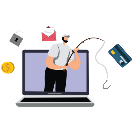 Programmer protects a computer server from a hacker  Illustration