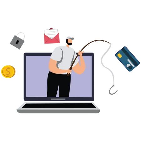 Programmer protects a computer server from a hacker  Illustration