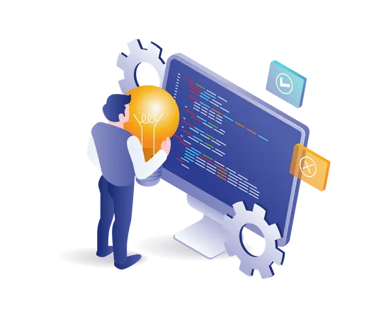 Programmers Create Ideas  Illustration