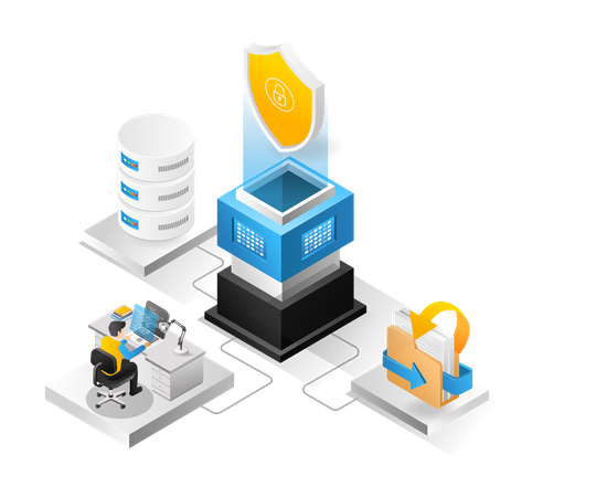 Programmeur de bases de données de sécurité  Illustration