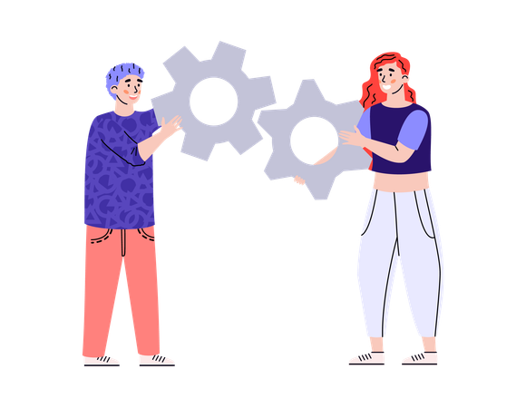 Programmierer, die Webprogrammierung und Anwendungsentwicklung betreiben  Illustration